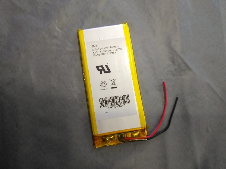 Пакет 3 7 V полимерный литиевый аккумулятор 424288 1700mAH | Электроника