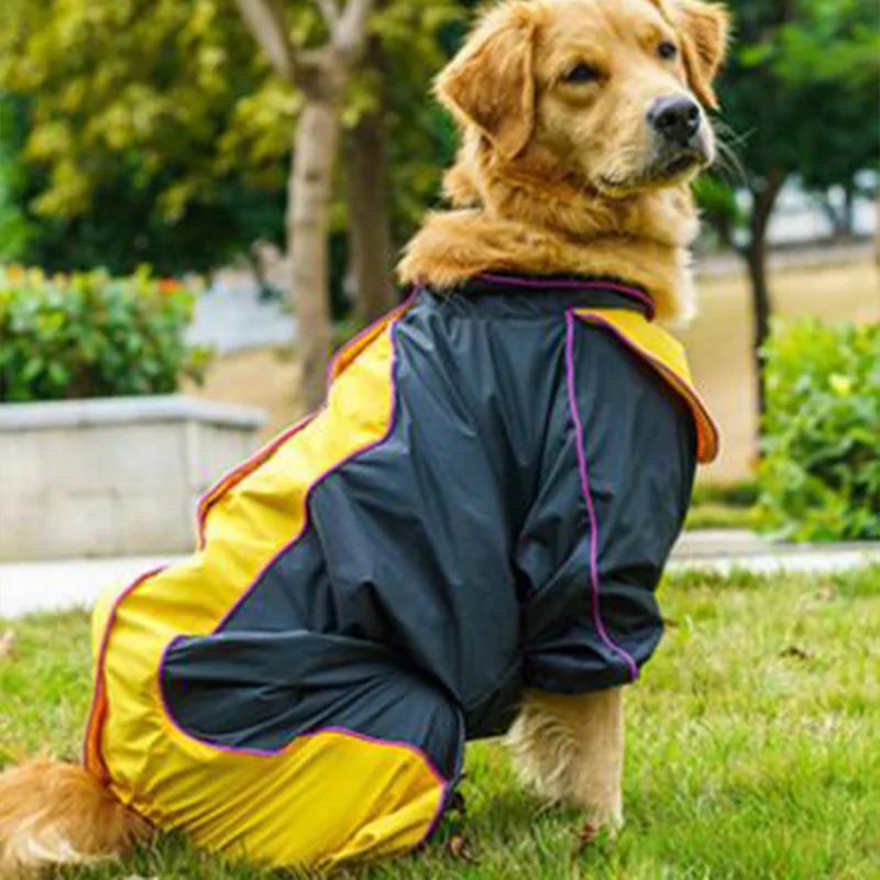 

Pet Dog Raincoat Hoody Waterproof Rain Lovely Jackets Coat For Big Medium Small Dogs Golden Retriever Outdoor Pet Clothing