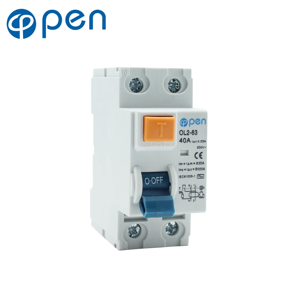 2P 40A 30mA Leakage Circuit Breaker Residual Current Circuit Breaker