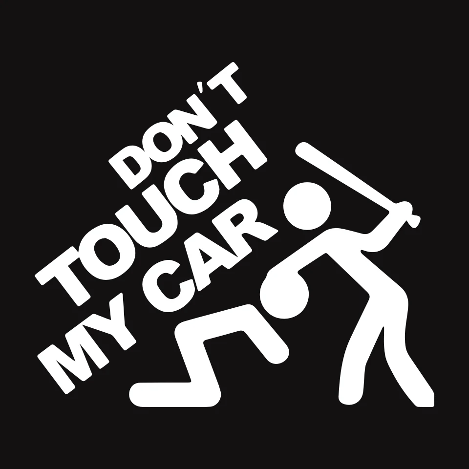 Anycuros Funny Safety Warning Vinyl Car stickers DO NOT TOUCH MY CAR  Car Motorcycles Decal Accessories Car Styling 1412 cm  (6)