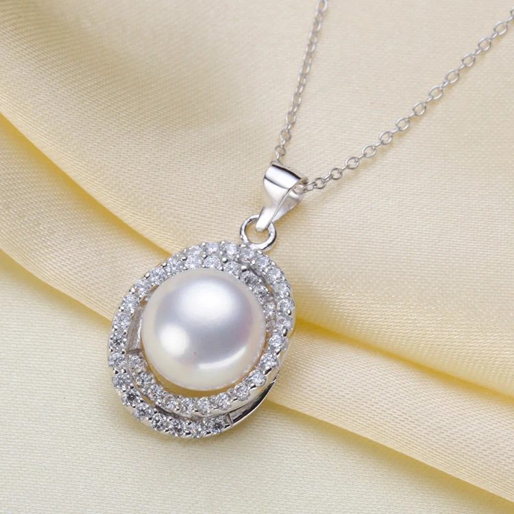 

3pcs/lot DIY Jewellery 925 Silver Pearl Pendant Unique Design Necklace Pendant Findings Jewelry Parts Fittings Women Accessories