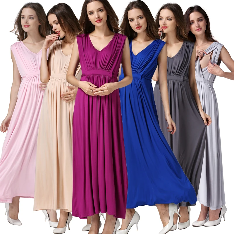 

MamaLove Maternity Clothes Long Maternity Dresses Nursing Dress pregnant dress pregnancy clothes for Pregnant Women Europe size