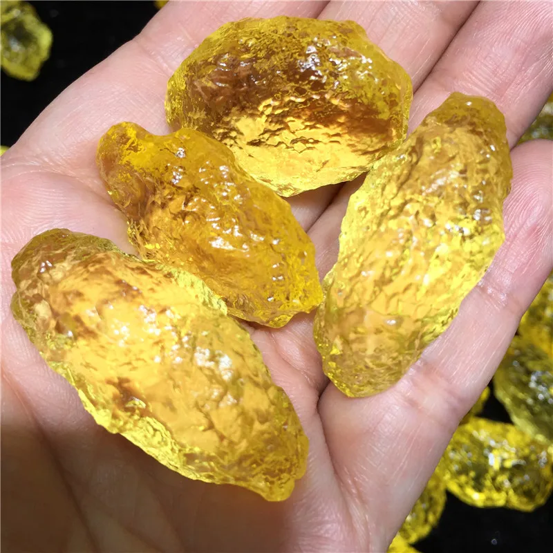 

1PC Yellow Moldavite Czech Meteorite Impact Glass Natural Rough Stone Crystal Energy Stone