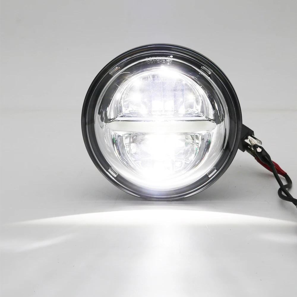 50 Вт мотоцикл 5-3/" светодиодный DRL светильник круглый налобный фонарь для Sportster 1200 XL черный 5,75 дюймов H4 светодиодный мото головной светильник