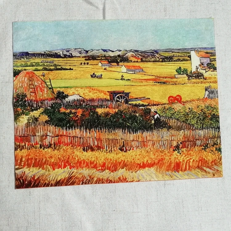 Ван Гог картина маслом ручной работы ткань DIY Пэчворк/позиционирование ...