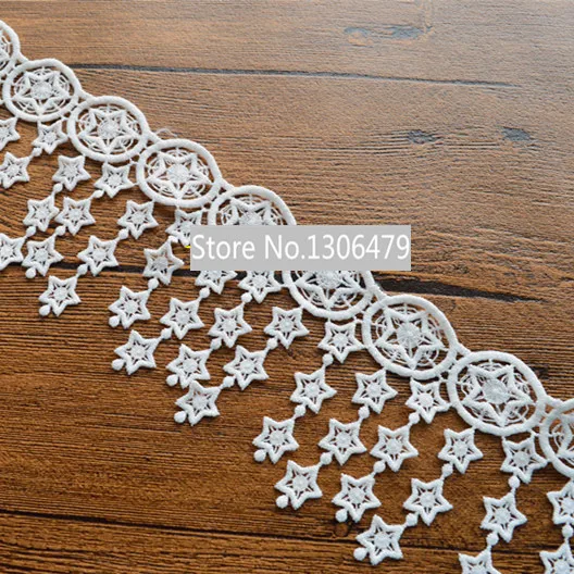 

5Yards/Lot Tassels Exquisite Lace Lace Accessories, Milk Silk Water Soluble, Embroidery Width 8.7 Cm,RS1397