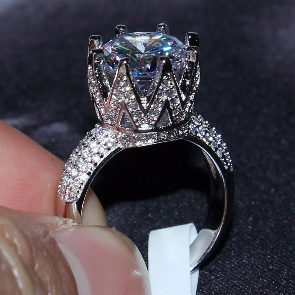 

Женское кольцо с фианитом, кольцо с большим круглым вырезом, 5-10 размеров