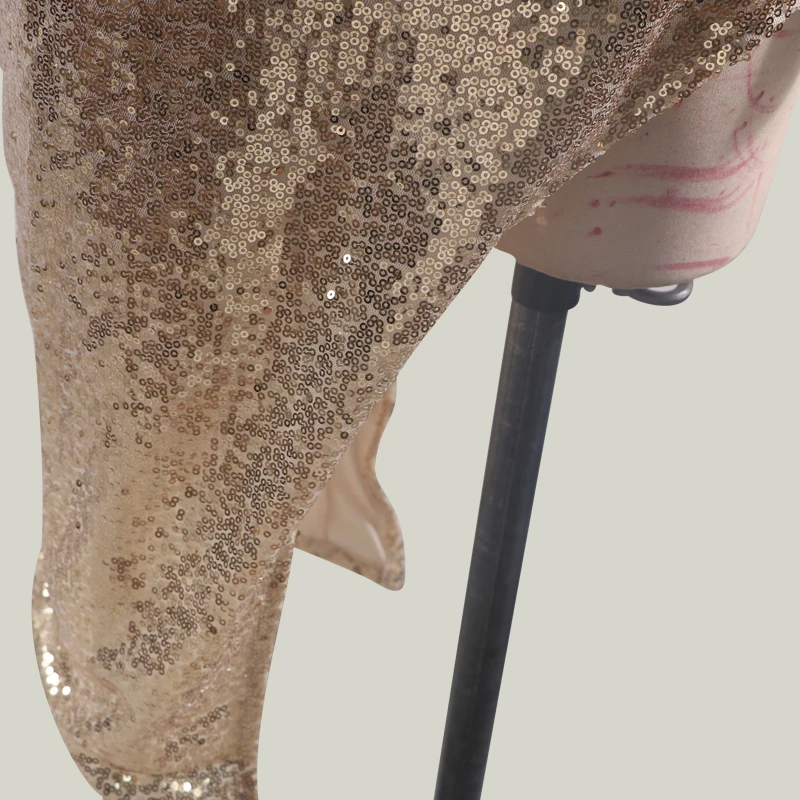 Sexy Sequined dress Women Spring Autumn 2019 long-sleeved V-neck high open banquet dress female hot women Night Club party dress  (22)