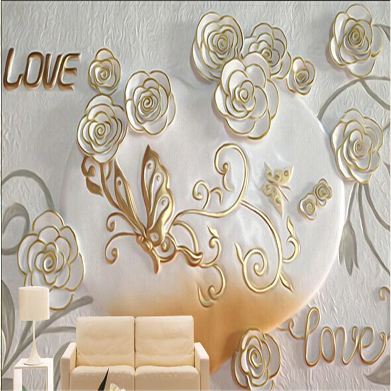 

Custom 3d photo wallpaper European romantic bedroom video wall backdrop wallpaper embossed 3d wallpaper for walls contact paper