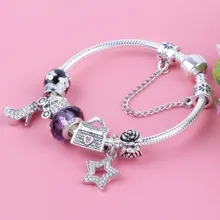 Couqcy, европейские, подходят для женщин, ювелирные изделия, модные, персональные, на высоком каблуке, подвески, звезда, кулон, сумки, бусины, тренд,, DIY Браслеты