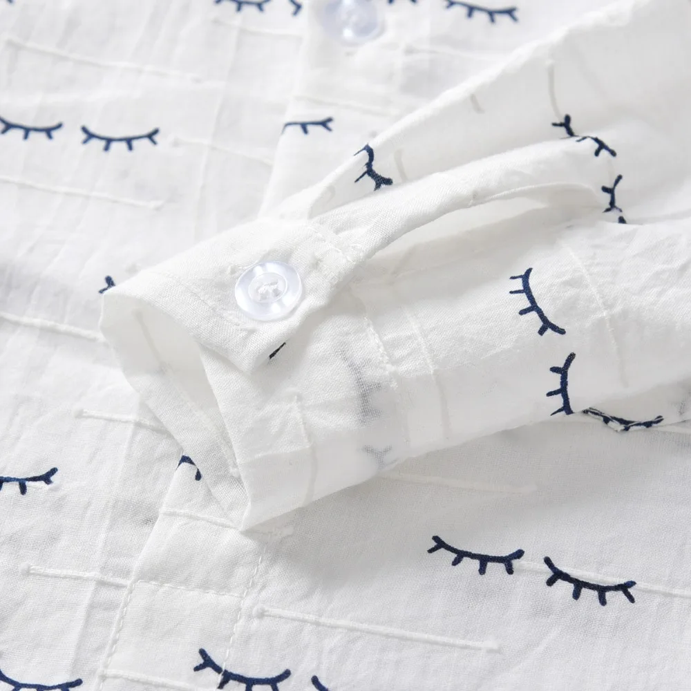 Long Sleeve Shirt Kids Infant Newboarn Outfit Casual Fashion White Baby Boys Clothes for Spring Autumn Outdoor Wear 4
