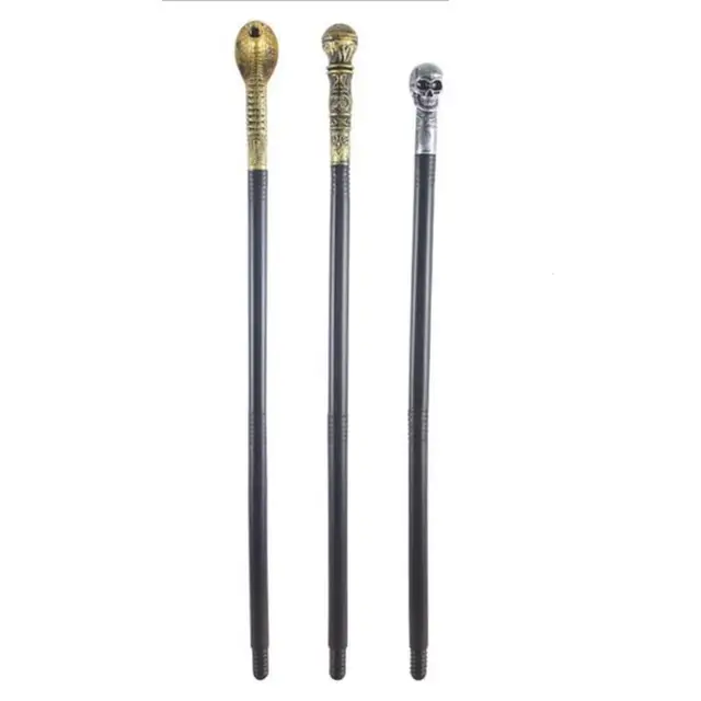 1set egyptian pharaoh scepter halloween cosplay costume for masquerade party props snack head cane skull death