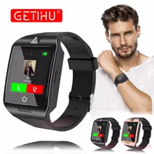 Купить GETIHU Q18 DZ09 Смарт-часы Smartwatch Bluetooth цифровой наручные часы Спорт sim-карты телефон с Камера для iPhone, Android samsung