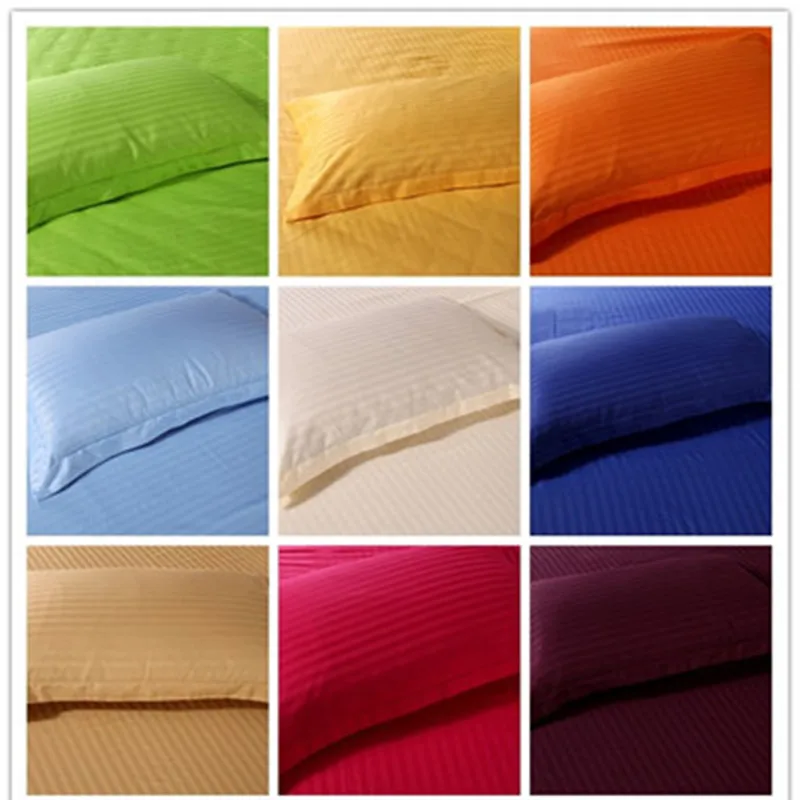 

2pcs Premium Satin Stripe Encryption Fabric Pillow Case 100% Cotton 50*70cm&65*65cm More specifications28