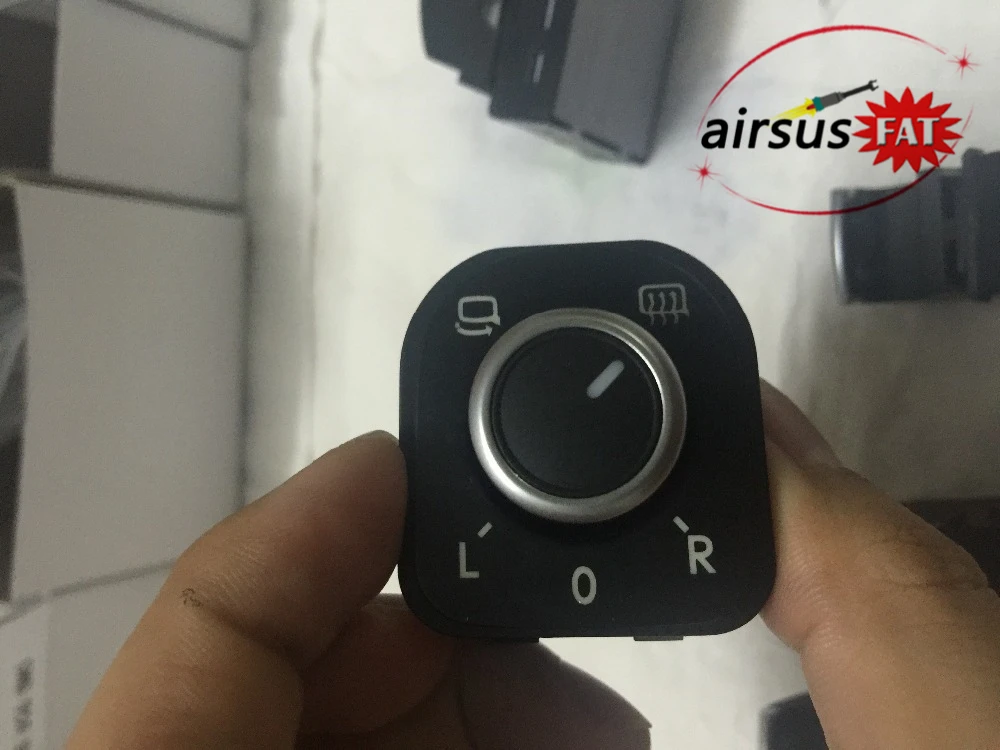 FAT Ship Chrome Rear View Mirror Adjustment Switch For VW CC Tiguan