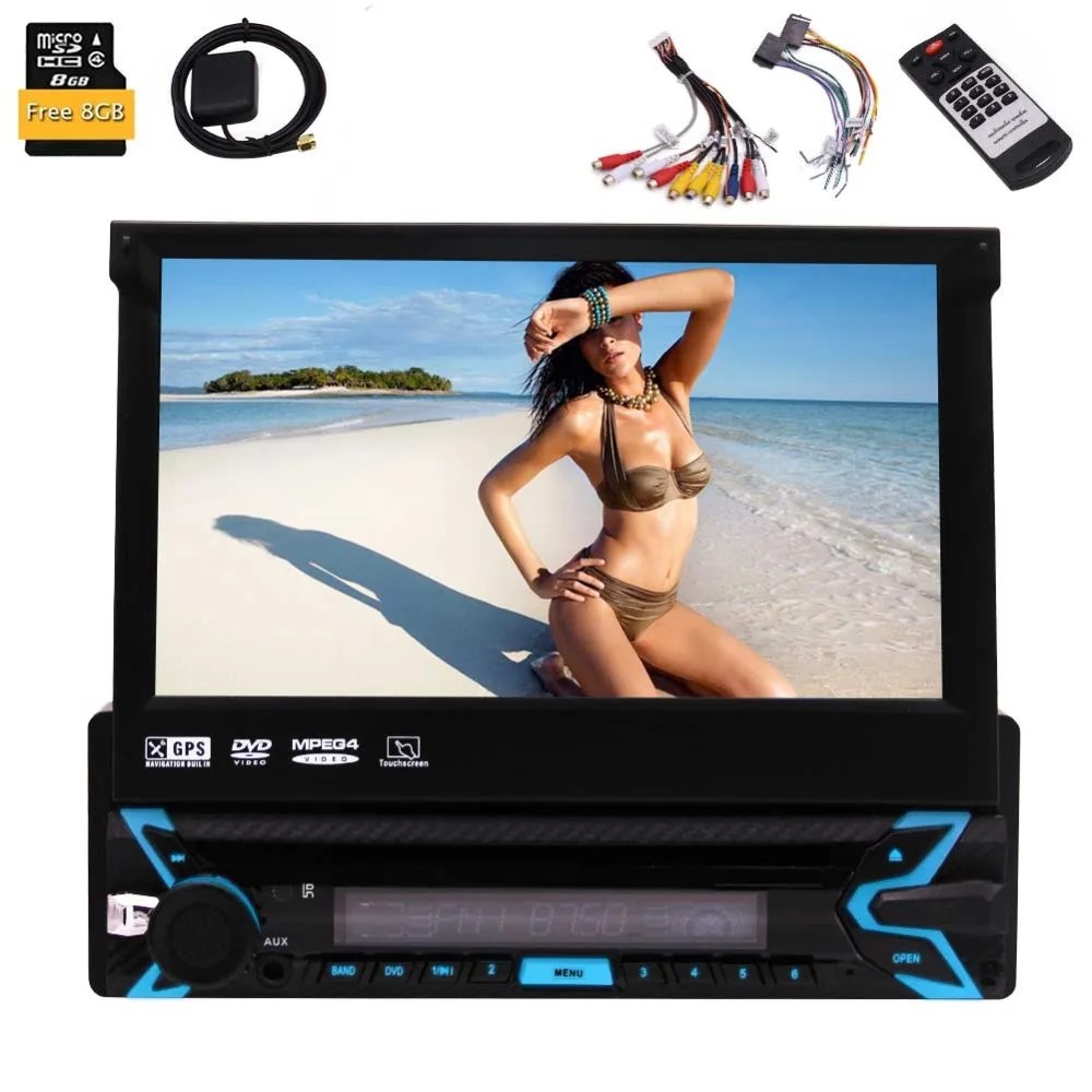 

Eincar Single 1 Din Touchscreen Bluetooth DVD/CD/MP3/USB/SD AM/FM Car Stereo, 7 Inch Digital LCD Monitor, Detachable Front Panel