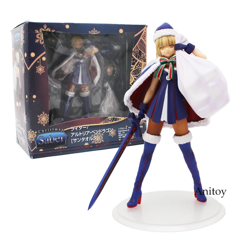 

Fate Grand Order Christmas Saber 1/7 Scale PVC Figure Collectible Model Toy 21cm