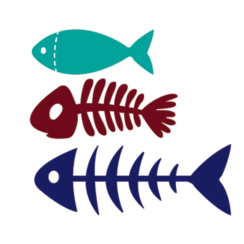 Fish Bone Metal Cutting Die Scrapbooking Embossing Stencil Card For DIY Invitation Album Book Decoration 54mm52 In Dies From Home Garden On