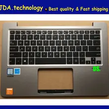 wellendorff 13.3" Original top case for ASUS U3000C U3000U U3000UQ palmrest upper cover US keyboard,Silver Gray
