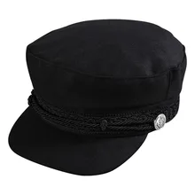 Новые осенне-зимние шапки для женщин, восьмиугольная шапка, шерстяная, на пуговицах, однотонные, для девушек, повседневные береты, шапка для путешествий, пеших прогулок, английский стиль, плоская шапка s