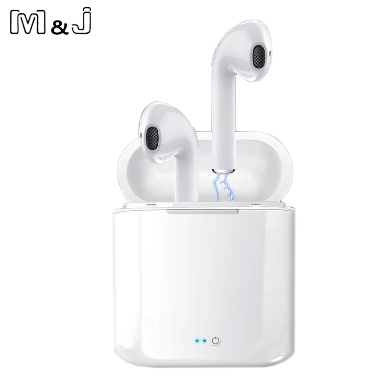 M & J TWS Bluetooth наушники i7s мини True беспроводной вкладыши гарнитура для apple iPhone Android зарядки коробка samsung