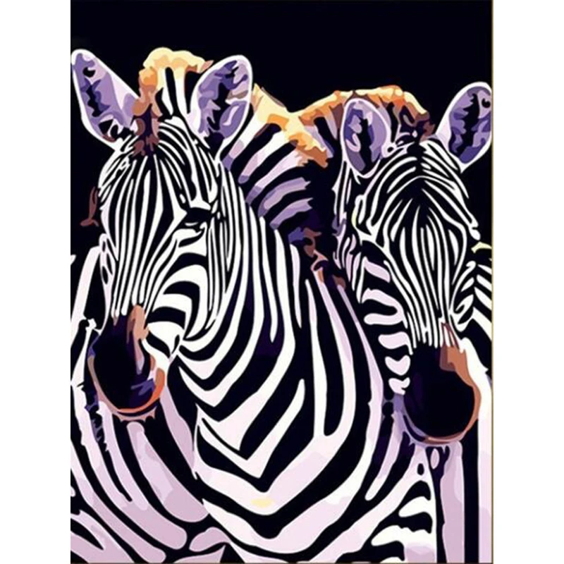 new Diamond Painting Zebra Full Square Diamond Embroidery Animal 5D Diy