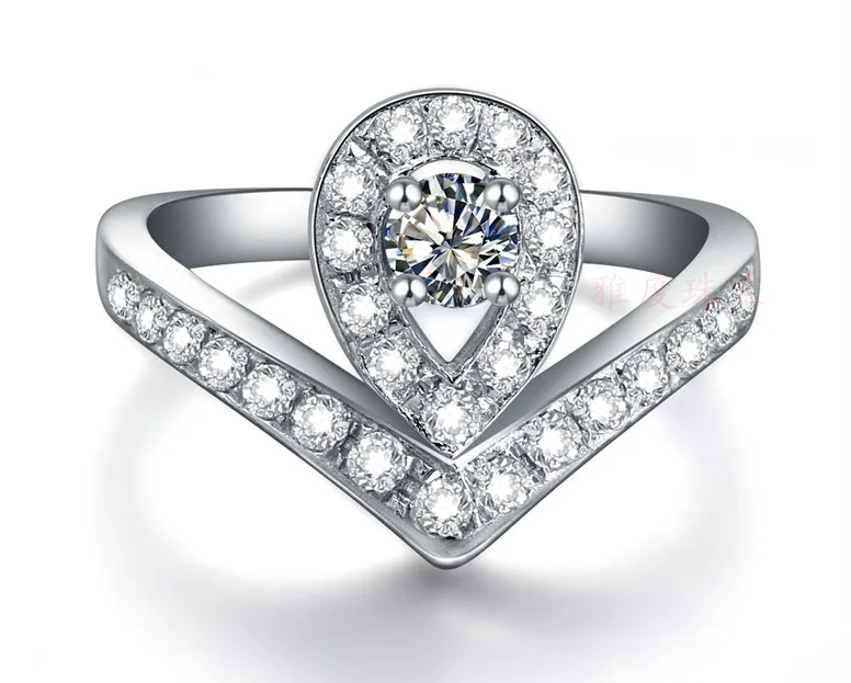 

Princess Love Best Solid White Gold 18K Ring 0.3CT Semi Mount Diamond Women Gold Anniversary Ring Last Forever