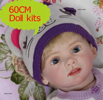 

Instock 60cm About 24inch DIY Reborn Baby Toddler Kit Made By Safe Silicone Vinyl Hot Children's Toys Cute Reborn Bonecas Kits