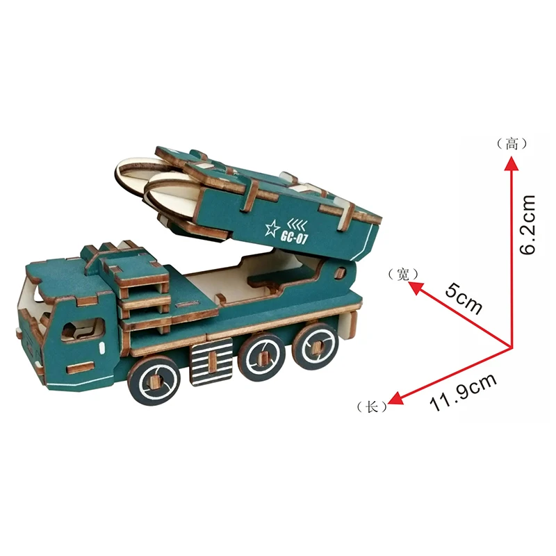 DIY arts and 3D army Handmade Wooden Craft toys Party Arts Puzzles Model Decoration for children kid Toy Birthday Best Gift