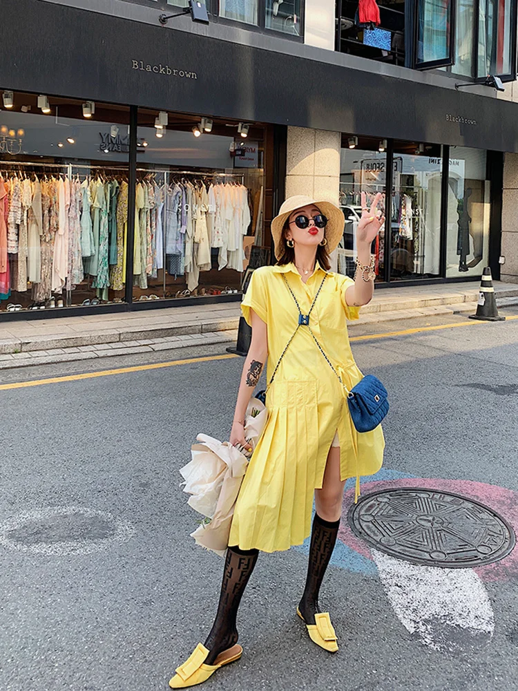 2019 Spring and Summer Cotton Causal Dress Rregular Pleated Dress Cardigan Loose elegant women dress
2019 Spring and Summer Cotton Causal Dress Rregular Pleated Dress Cardigan Loose elegant women dress