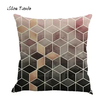 

Home Fashion Pillow Cover Geometry Painting Linen Cushion Cover Throw Pillow Case Sofa Home Decor Coffee Shop Sofa Decoration