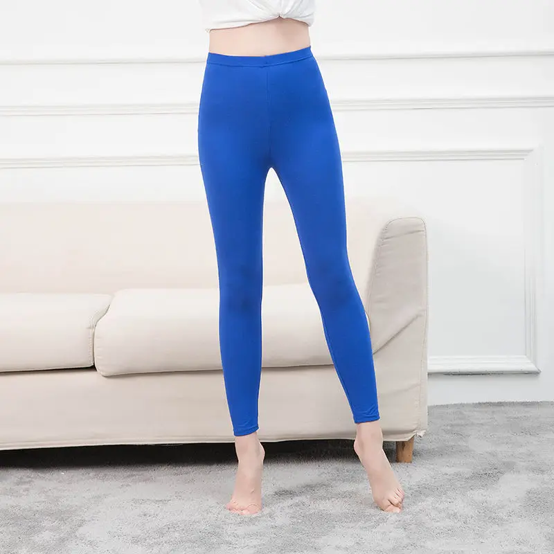 NDUCJSI женские леггинсы с высокой талией обтягивающие узкие брюки ярких цветов летние леггинсы больших размеров женские для фитнеса брюки - Цвет: K363 Sapphire