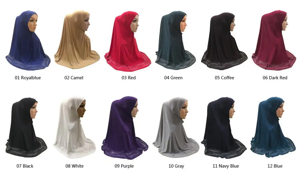Одна штука Амира женский хиджаб Niquabs шарф обертывание мусульманский исламский платок химар молитва шаль тюрбан шапочка для молитвы полное покрытие шапка Новинка