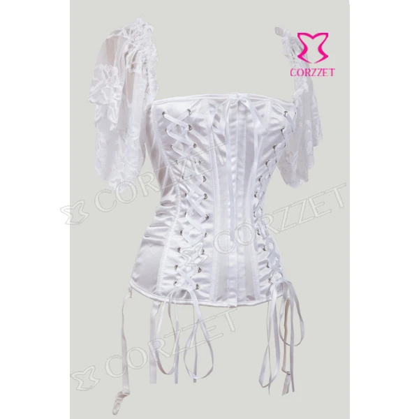 Готическое бюстье белый корсет с завышенной талией корсеты Corpete Corselet Hot Corpetes E