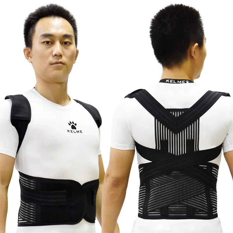 

High Elastic Back Waist Support Belt Adjustable Spine Back Posture Corrector Black Back Bandage For Back Pain Relief