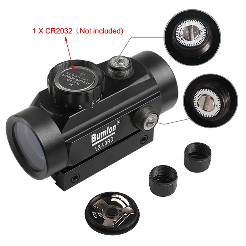 Holographic 1 x 40mm Airsoft Red Green Dot Sight RL5-0013-09