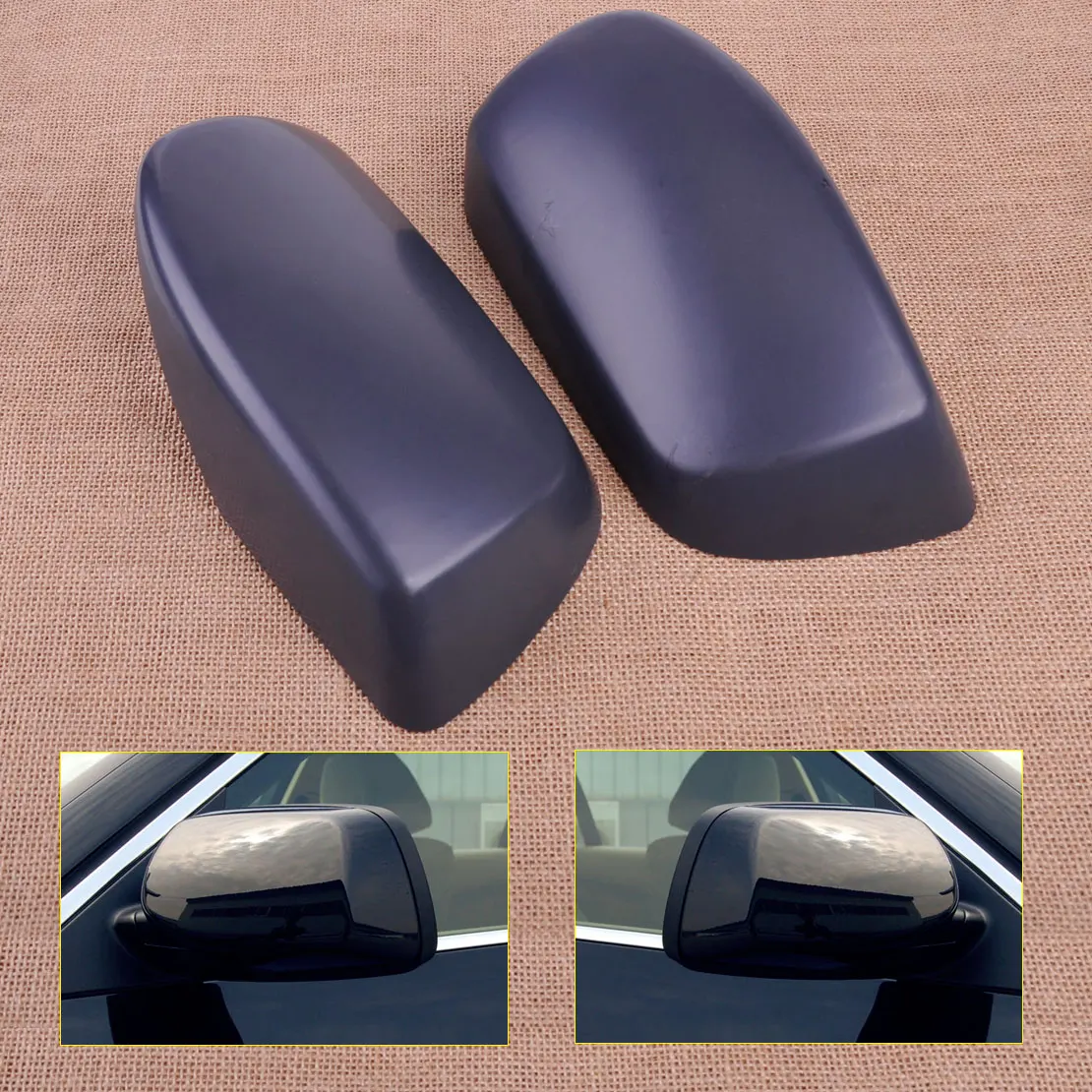 

CITALL 51167078360 51167078359 2pcs Door Rear View Mirror Casing Cover Cap for BMW 5 Series E60 E61 525i 545i 530i 550i 530xi