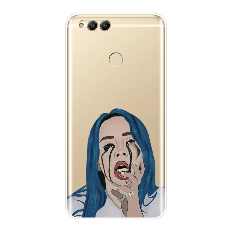 Чехол для телефона Billie Eilish Cool Girl для Huawei Honor 7 7S 7X 7A 7C Pro 10 9 8 8X MAX Honor 7 8 9 10 Lite силиконовый мягкий чехол-накладка - Цвет: No.2