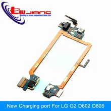 Original New For LG G2 D802 D802TA D805 Dock USB Charging port with Headphone Jack & Mic Flex Cable Free Shipping