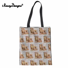 Бесшумная Женская парусиновая сумка с принтом лабрадоров и собак, рекламная сумка для покупок, пляжная сумка для девушек, портативная складная сумка, Прямая поставка