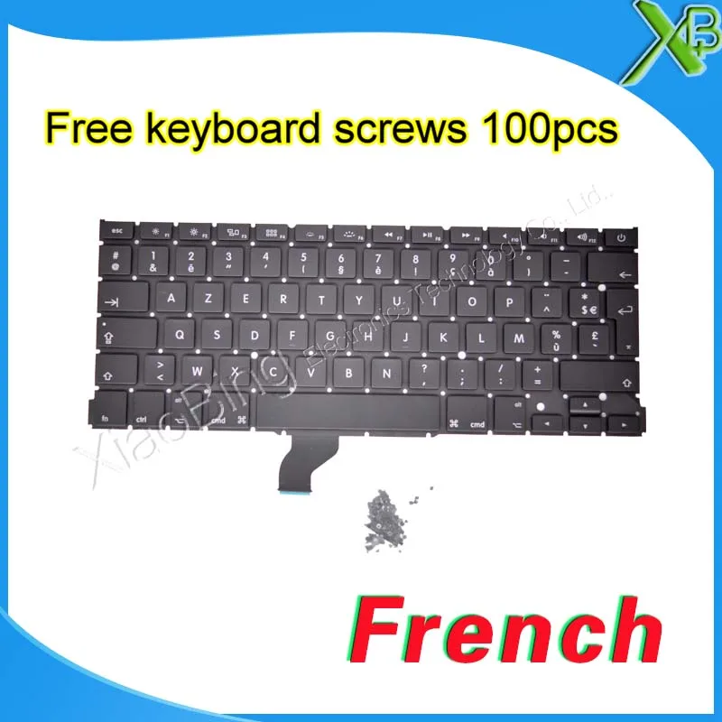 

Brand New 13.3" A1502 AZERTY FR French keyboard+100pcs keyboard screws For MacBook Pro Retina 2013-2016 Years