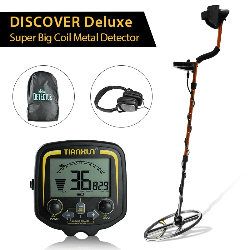 

TX-850 Plus High Sensitivity Professional Metal Detector Underground Scanner Finder Gold Hunter Pinpointer Waterproof Detecting