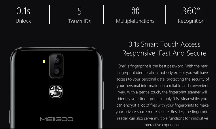 Stock in Europe MEIIGOO S8 4GB RAM 64GB ROM MTK6750T 1.5GHz Octa Core 6.1 Inch 3D Curved Bezel-less FHD+ Screen Dual Camera Android 7.0 4G LTE Smartphone
