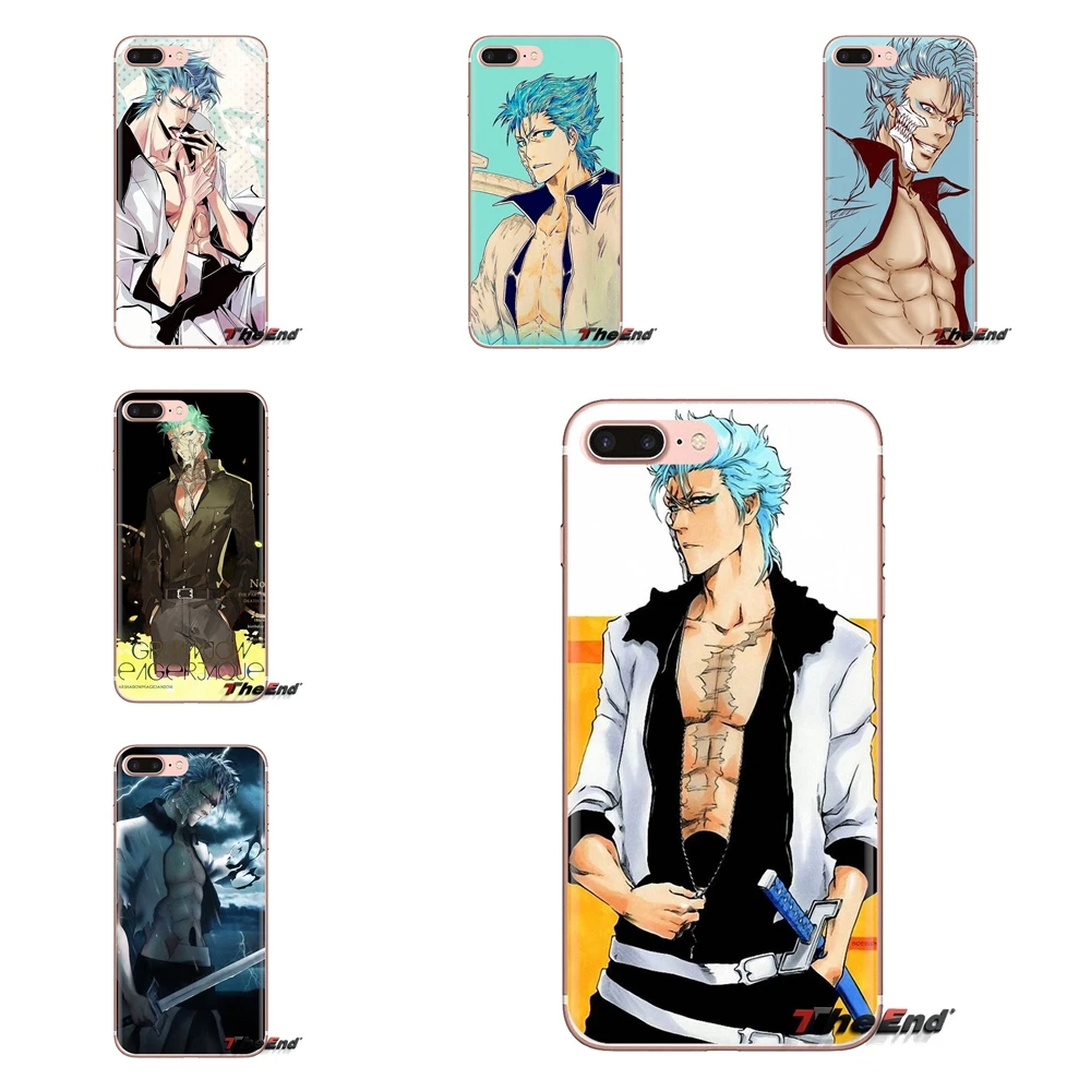

For iPod Touch Apple iPhone 4 4S 5 5S SE 5C 6 6S 7 8 X XR XS Plus MAX Soft Transparent Covers Anime Bleach Grimmjow Jeagerjaques