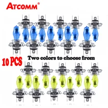 ATcomm 10 шт. H1 H4 H7 H8 HB3 HB4 9003 9005 9006 12V Diamond Vision 6000K автомобильные галогенные лампы головного светильник светодиодный светильник тумана супер ксенон белый светодиодный светильник