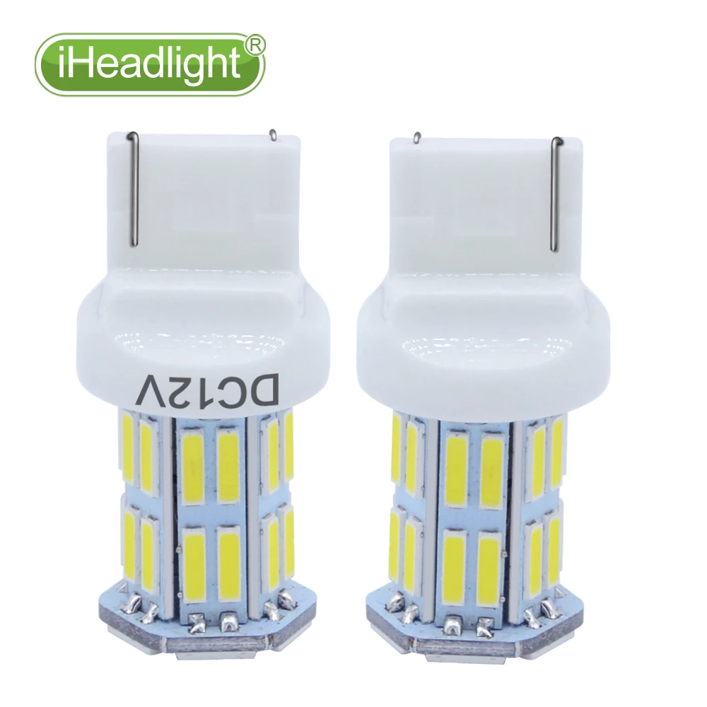 

2PCS T20 7440 canbus LED Car reversing light bulb WY21W Rear Turn Signal Bulb W21W 32SMD 7020 White Backup lamp tail Light