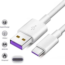 1 м/2 м Быстрая зарядка USB C кабель 5A супер зарядное устройство кабель usb type C для мобильного телефона