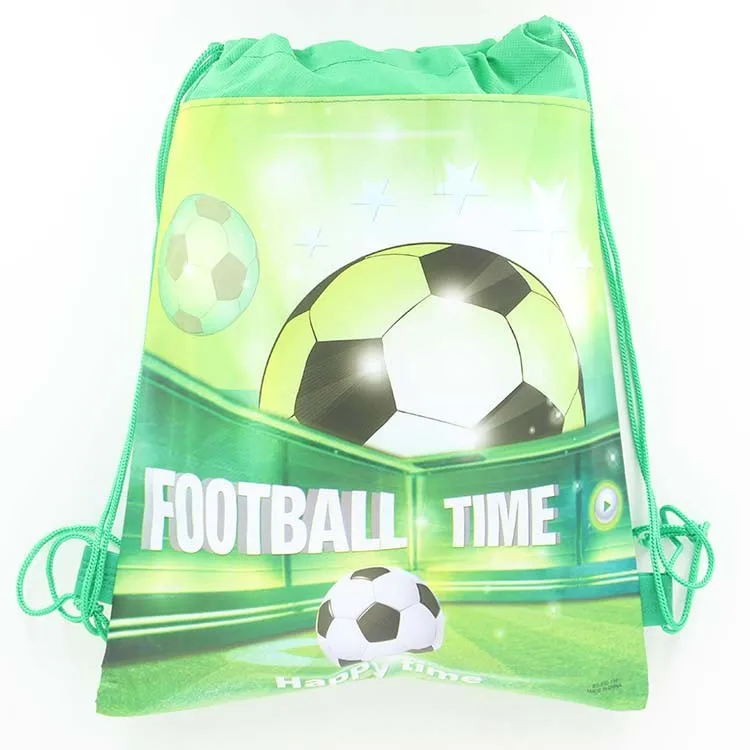 20 шт 34*27 см футбольная Тема нетканый тканевый мешок рюкзак Подарочная сумка подарок на день рождения - Цвет: D 20pcs