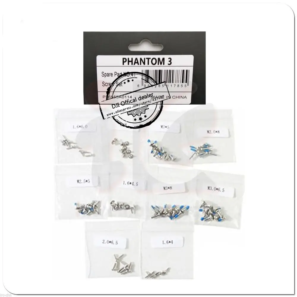 1set DJI Phantom 3 Spare Part No.41 Screw Set For DJI Phantom 3 Professional Advanced