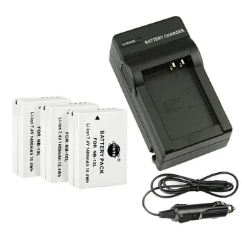 

DSTE 3pcs NB-10L NB10L NB 10L Camera Battery + Travel and Car Charger for Canon G1X G15 G16 SX40 SX50 G3 X SX60 HS